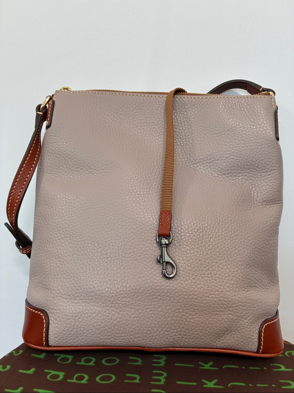 DOONEY & BOURKE BAG PEBBLED LEATHER SATCHEL NWOT - Picture 7 of 9